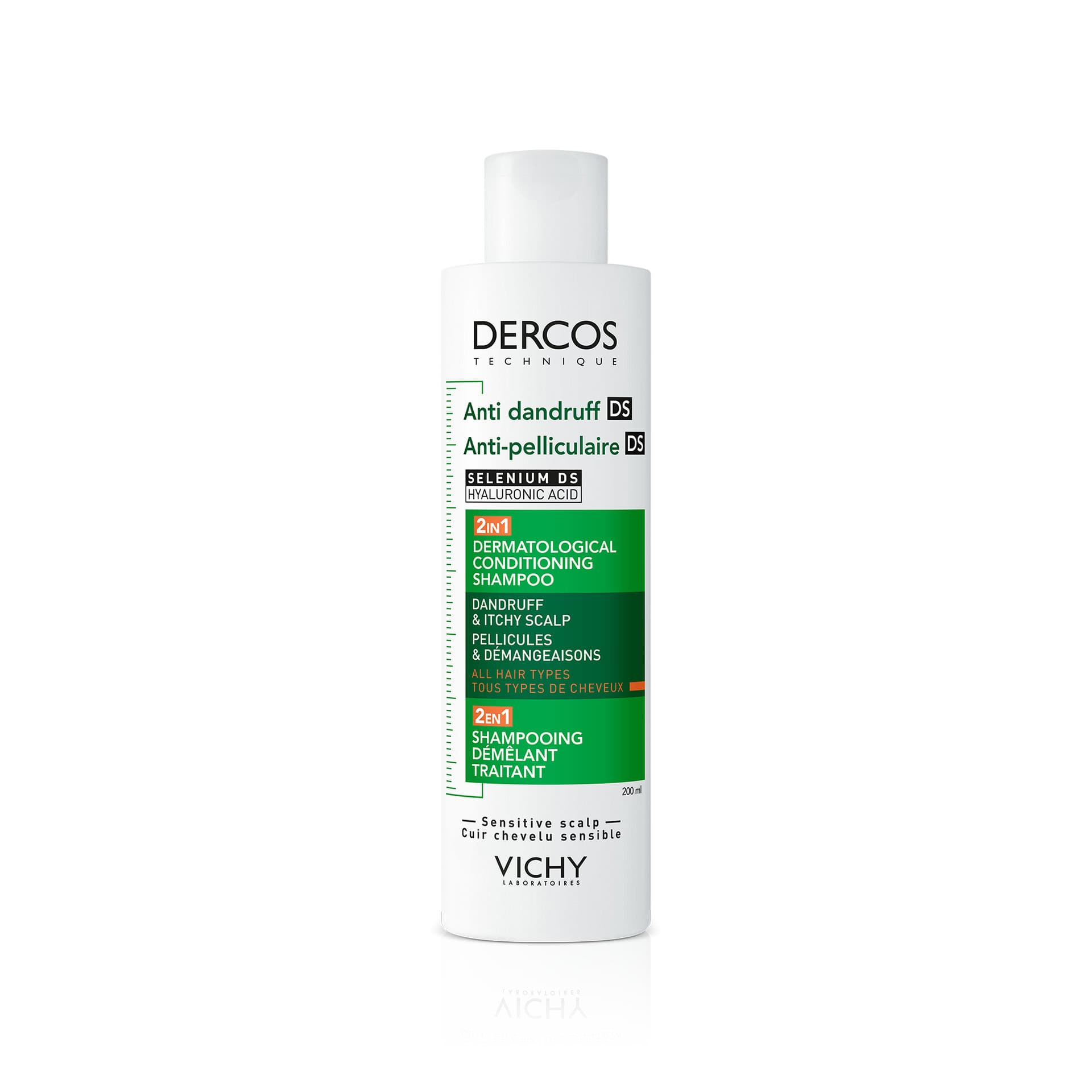 Vichy Dercos Anti-pelliculaire Ds Shampooing Demelant Traitant 2 En 1 200ml