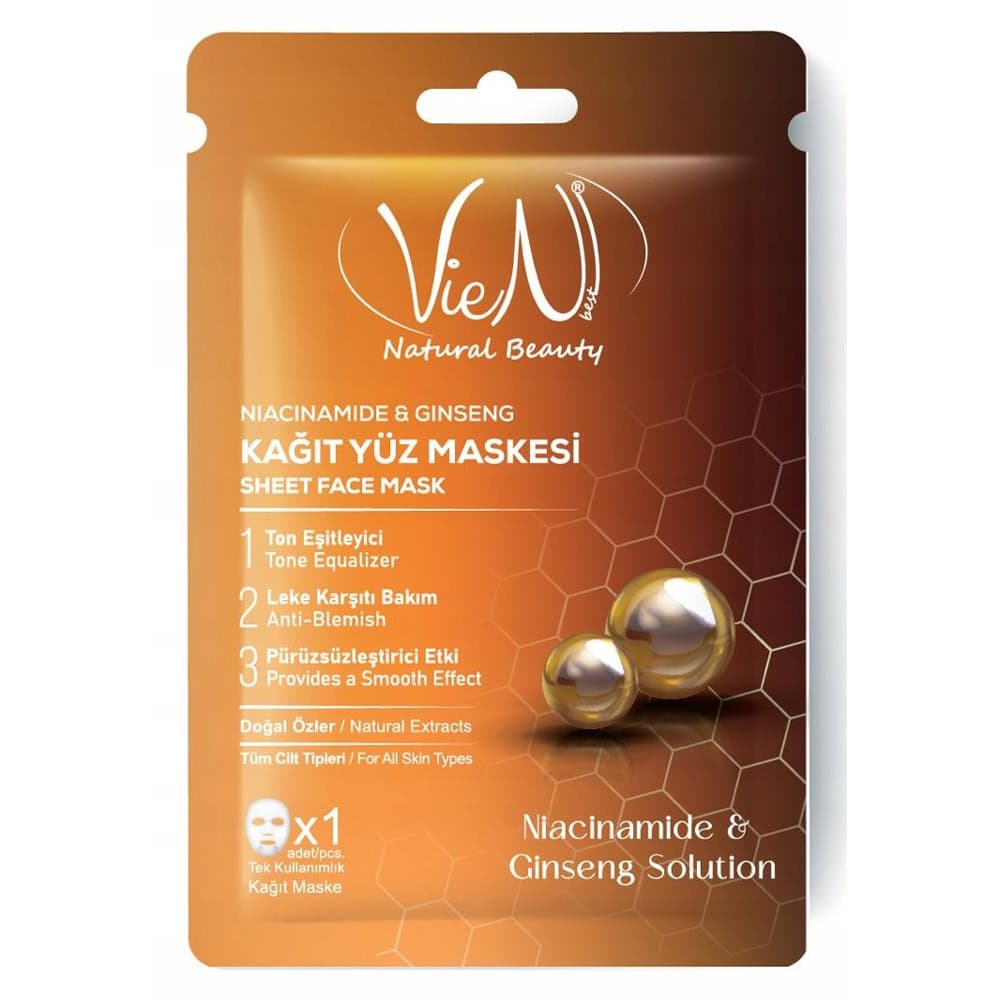 Vien Masque Visage Hydronic Niacinamide Et Ginseng