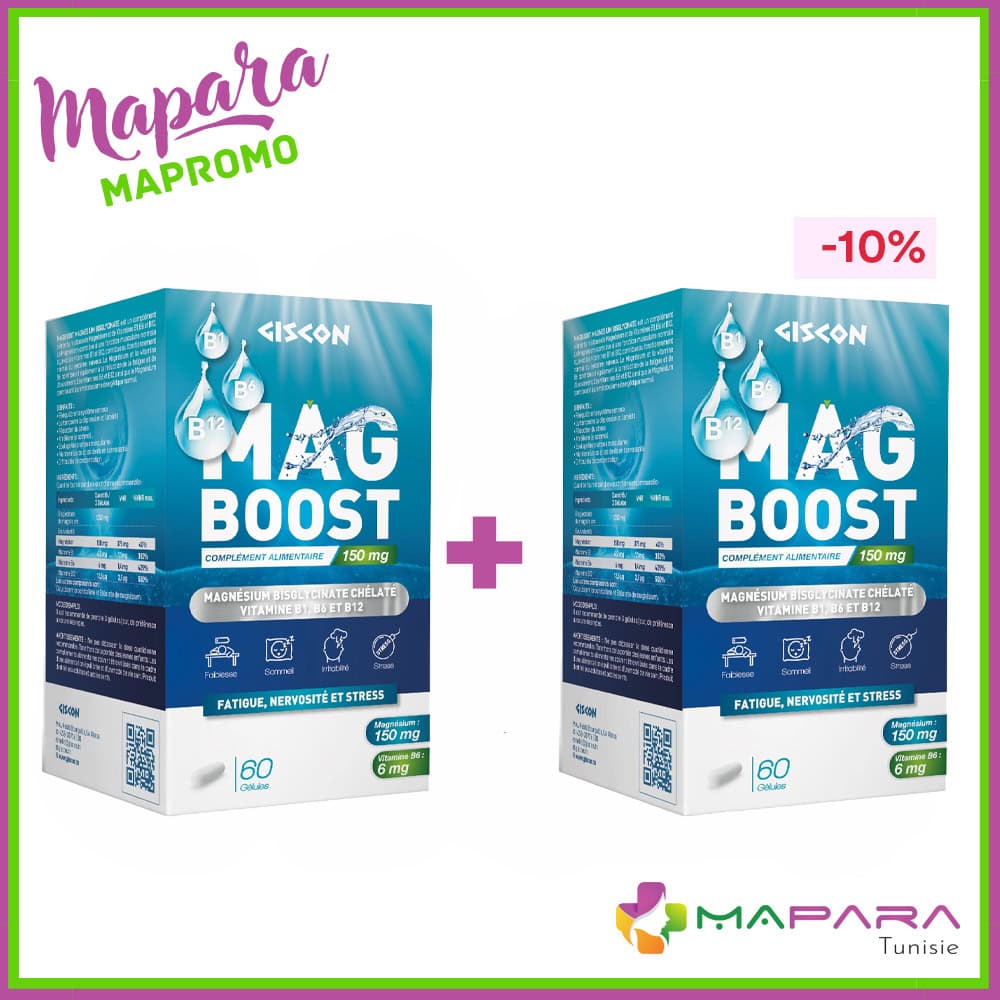 Lot Energie Et Serenite : 2 X Magboost Magnesium Bisglycinate 60 Gelules