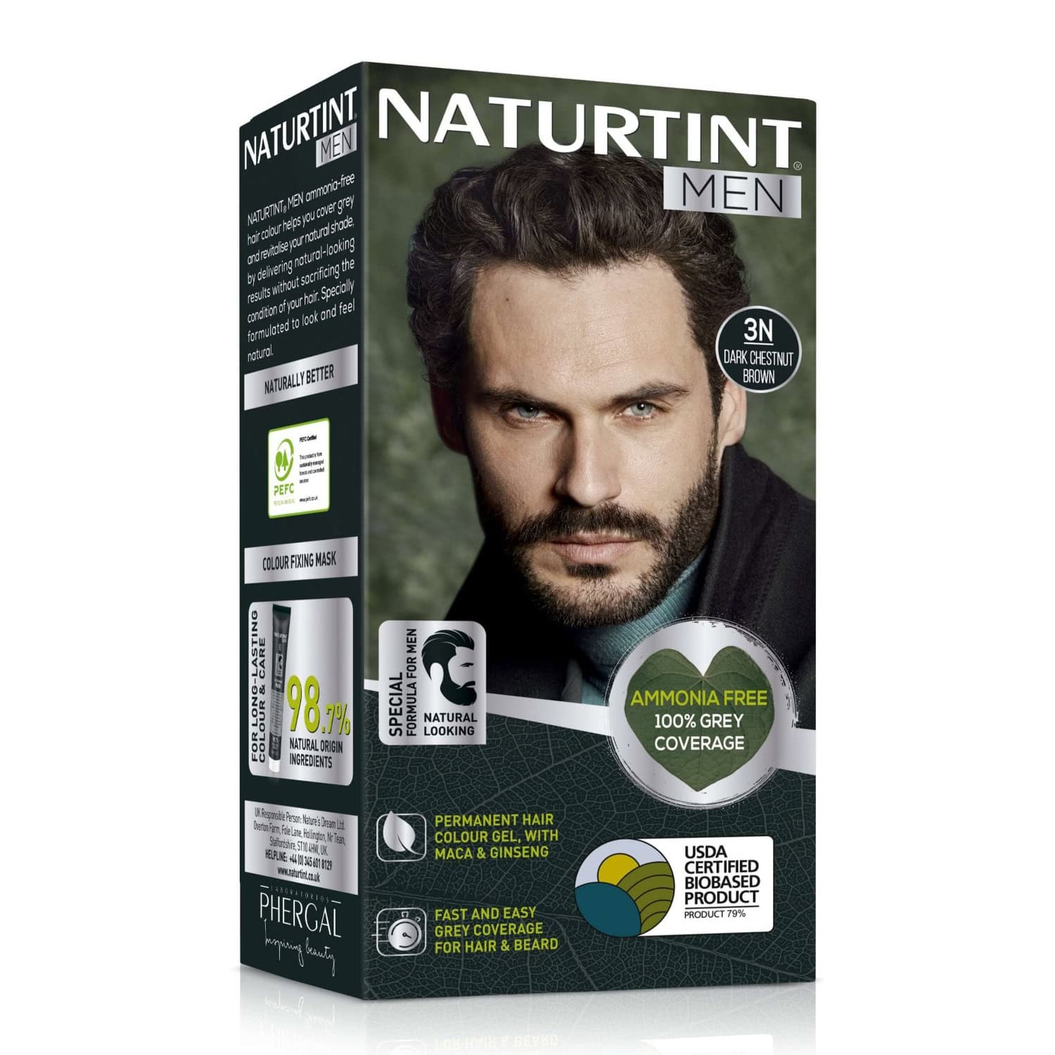 Naturtint Men Coloration Permanente 3N Chatain Fonce 150ml