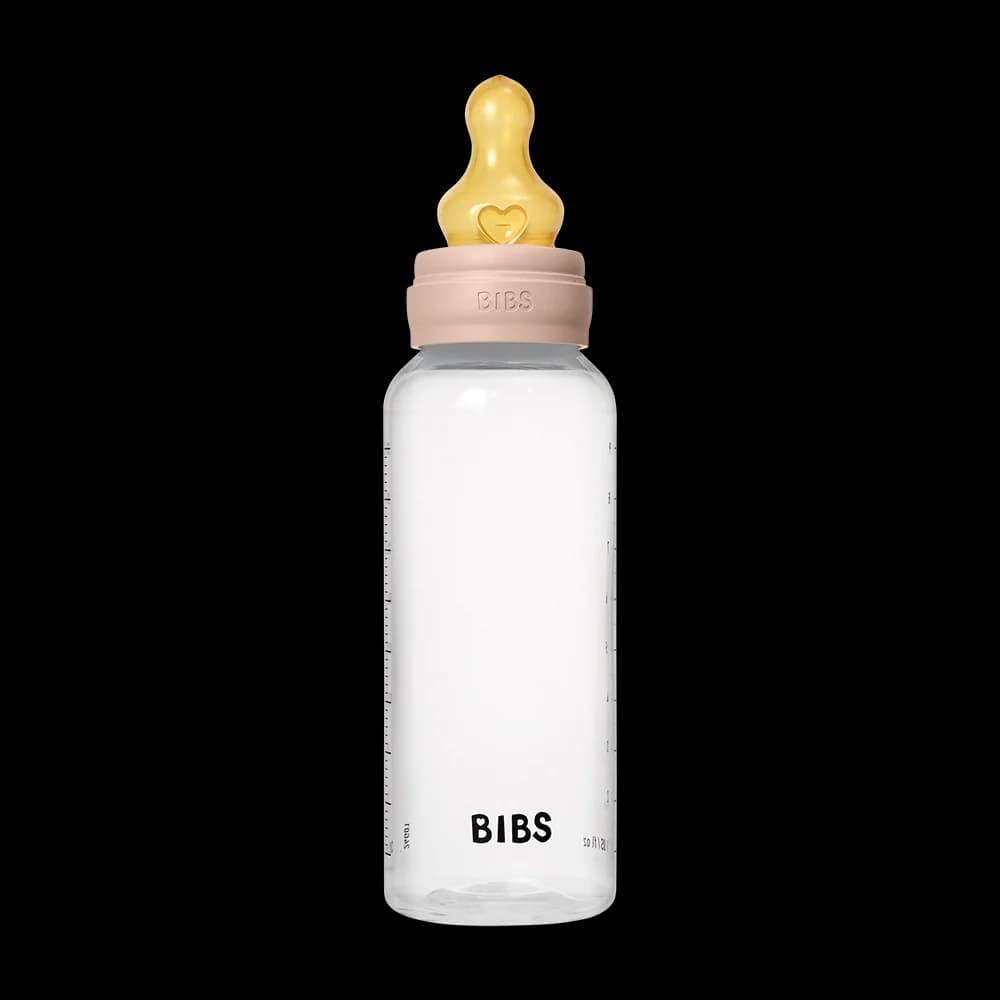 Bibs Biberon Blush Debit Lent Pp Sans Bpa Avec Tetine En Latex 0m+ 270ml