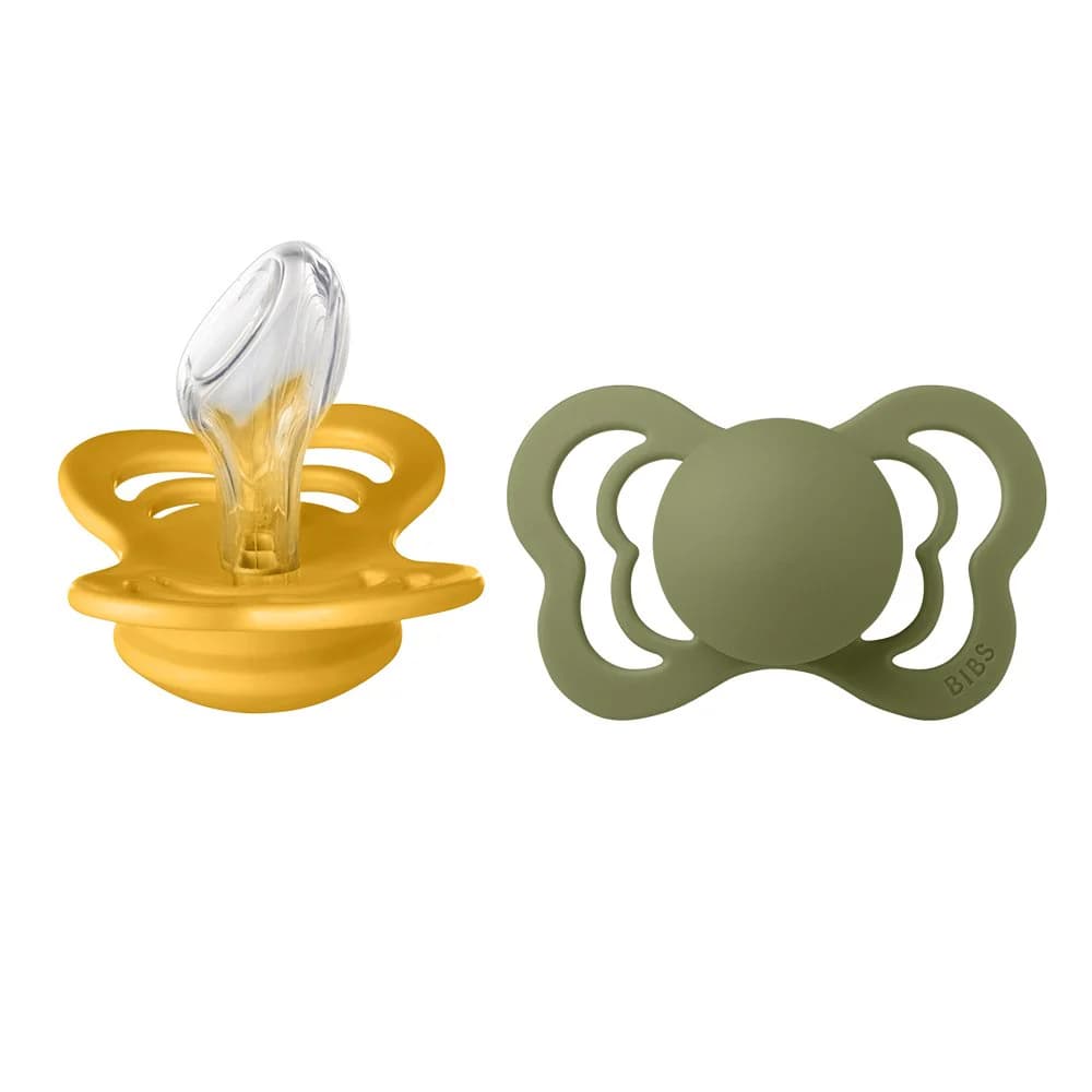 Bibs Supreme 2 Sucettes Taille 1 Honey Bee Olive 0 A 6 Mois