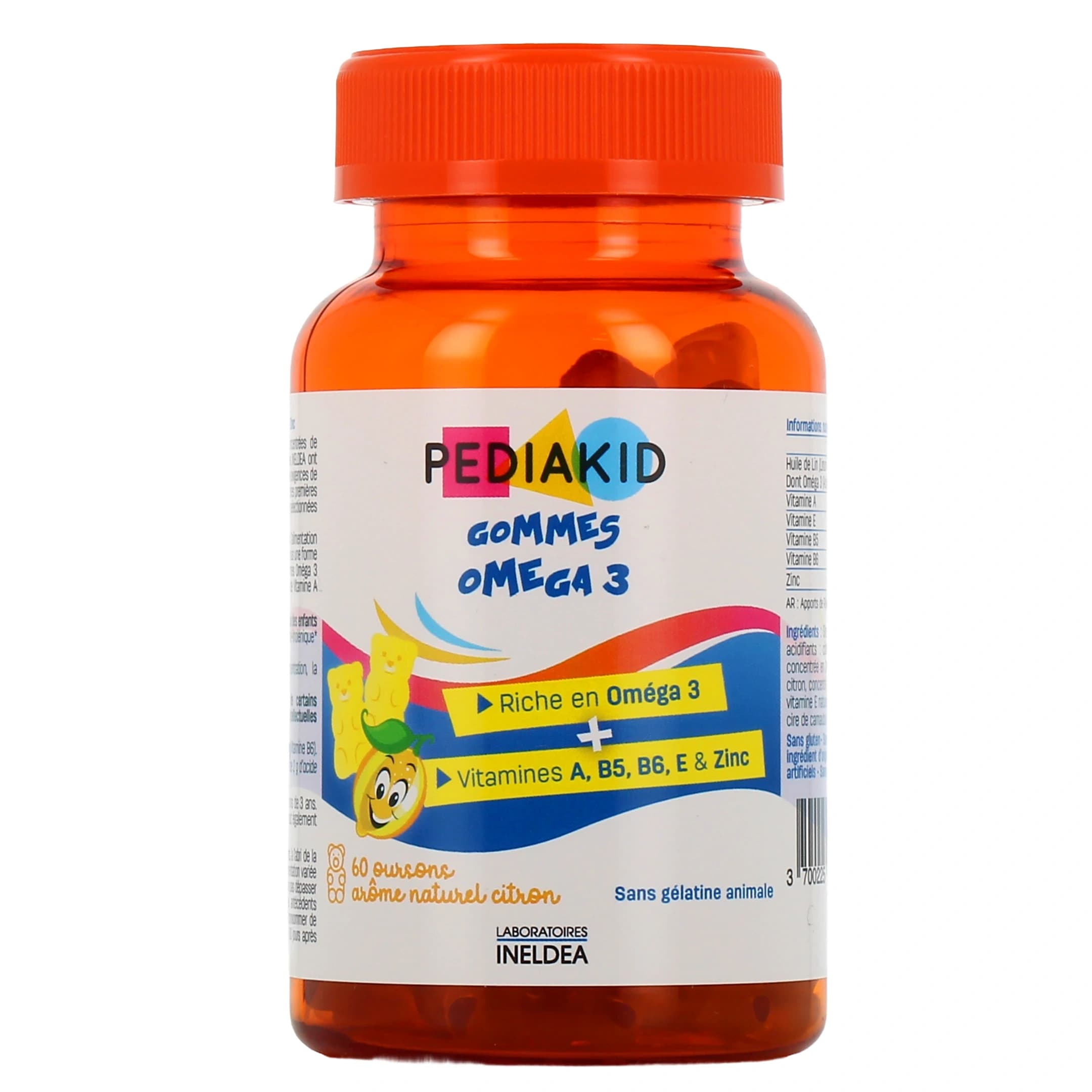 Pediakid Gommes Omega 3 60 Oursons
