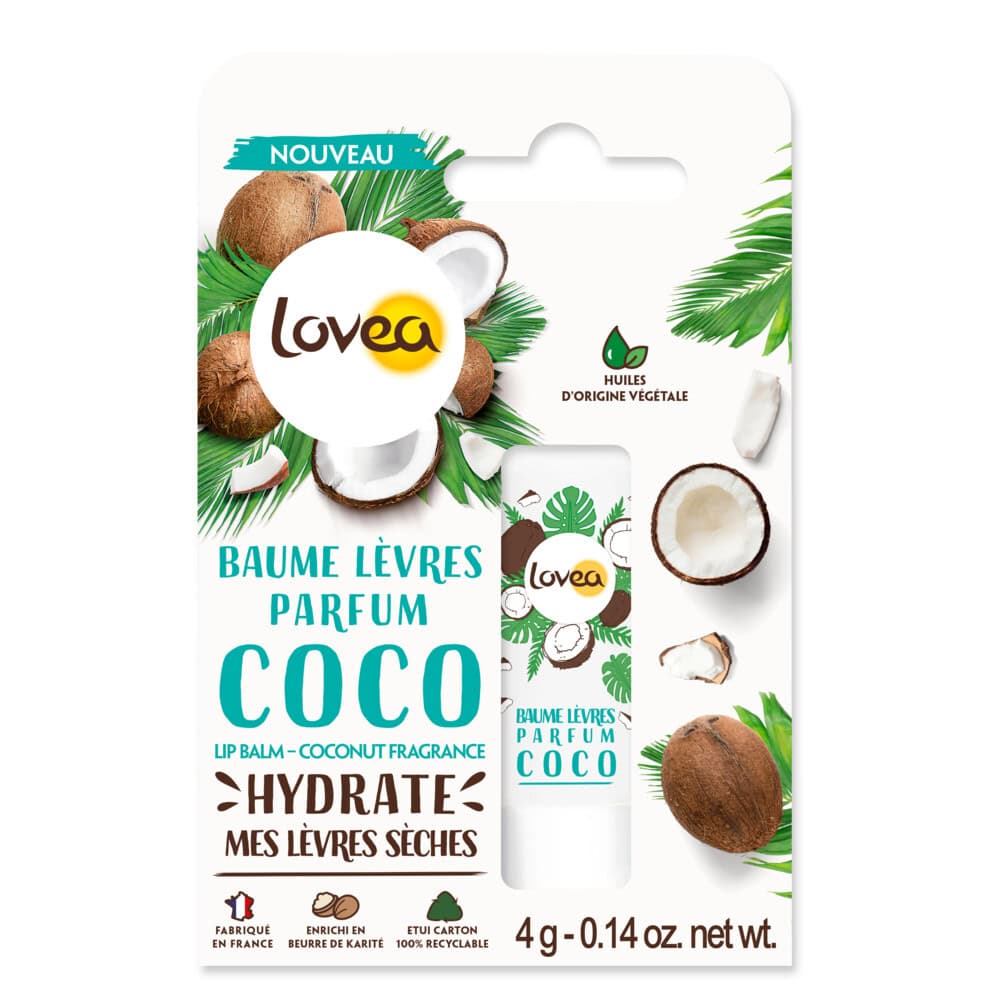 Lovea Baume A Levres Coco Levres Seches Au Beurre De Karite 4g