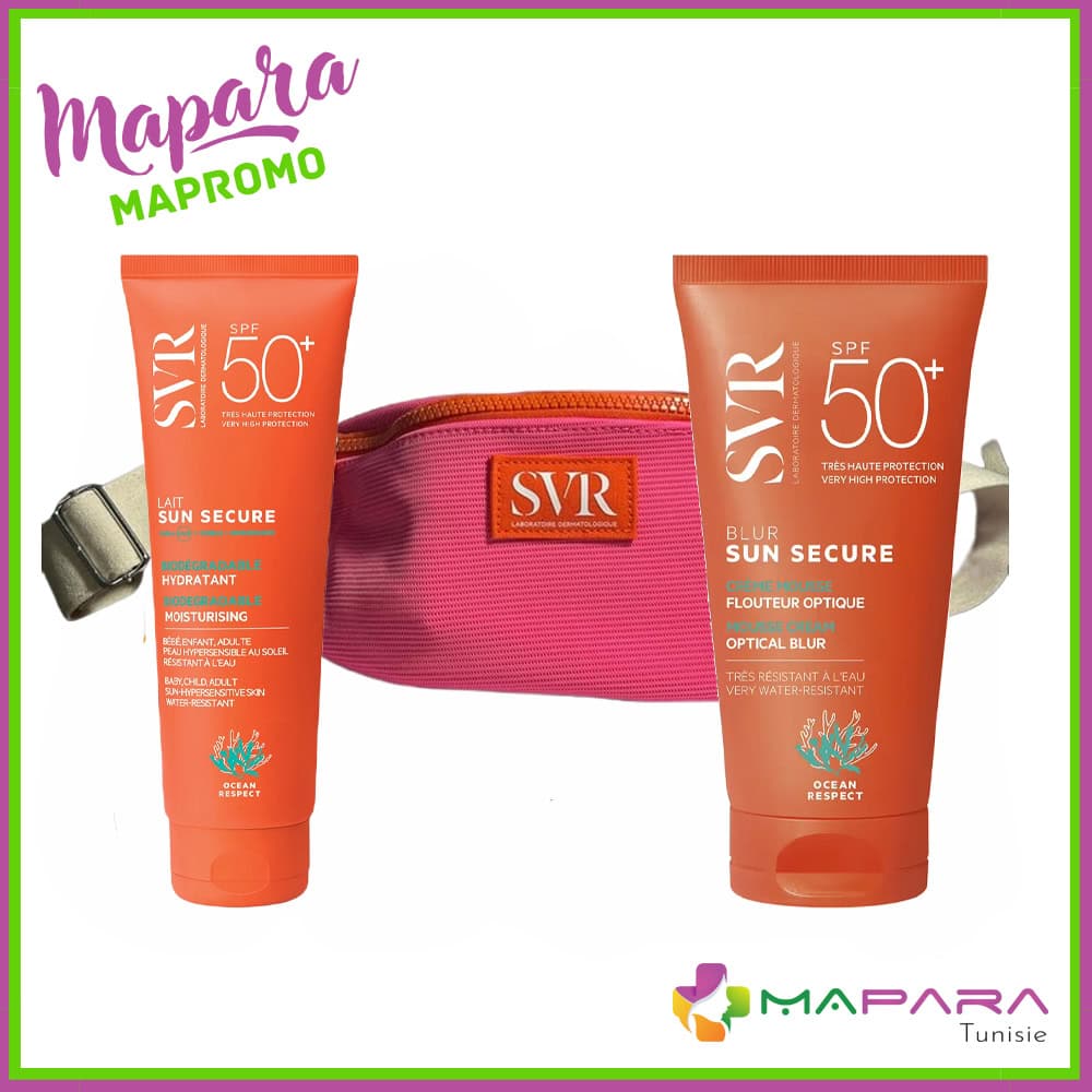 SVR Blur Spf50+ 50ml + Lait Hydratant Invisible Spf50+ 250ml + Sac Banane Offert