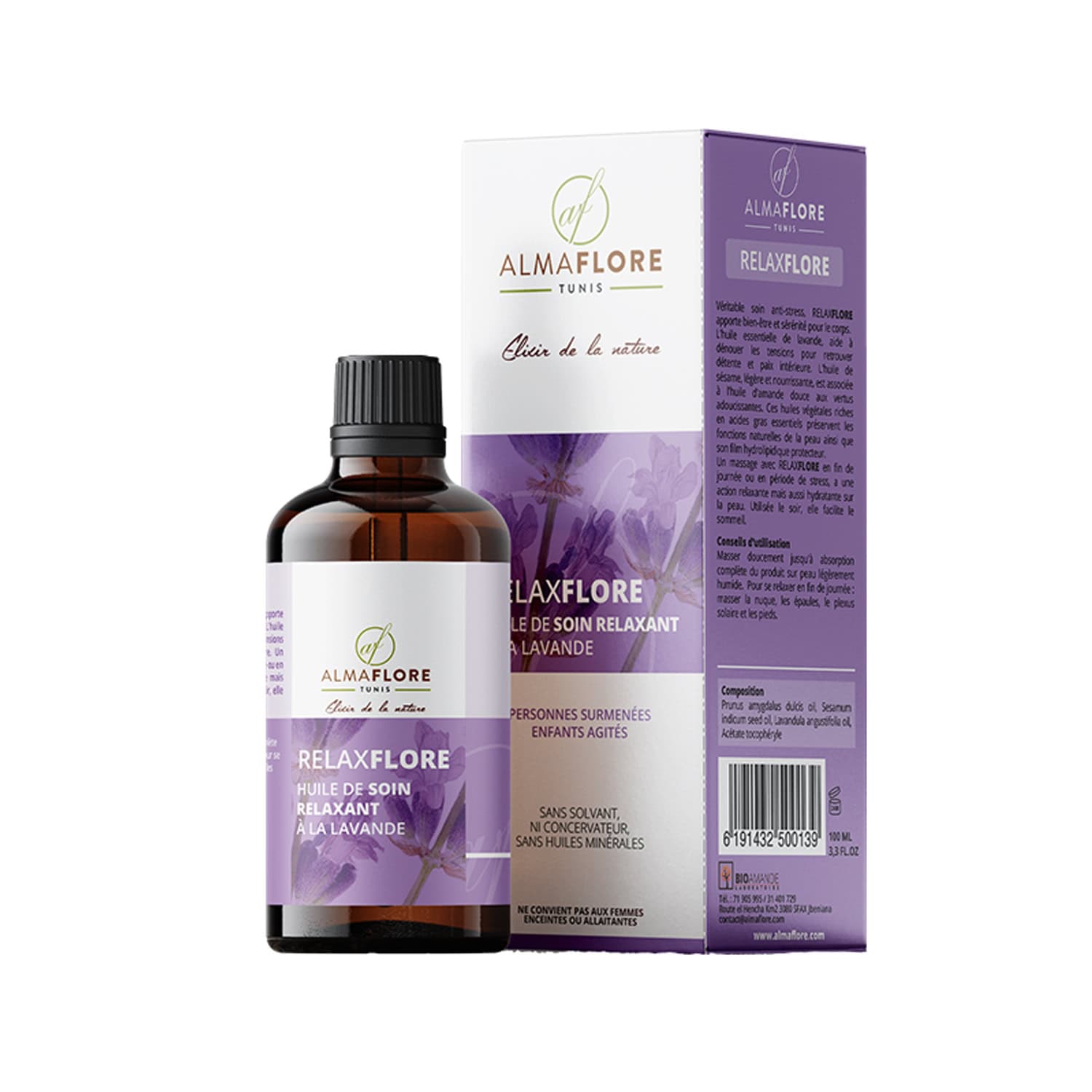 Almaflore Relaxflore Huile De Massage Relaxant 100ml