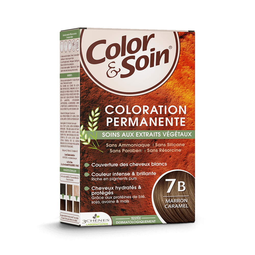 3 Chenes Color Et Soin Coloration Marron Caramel 7B