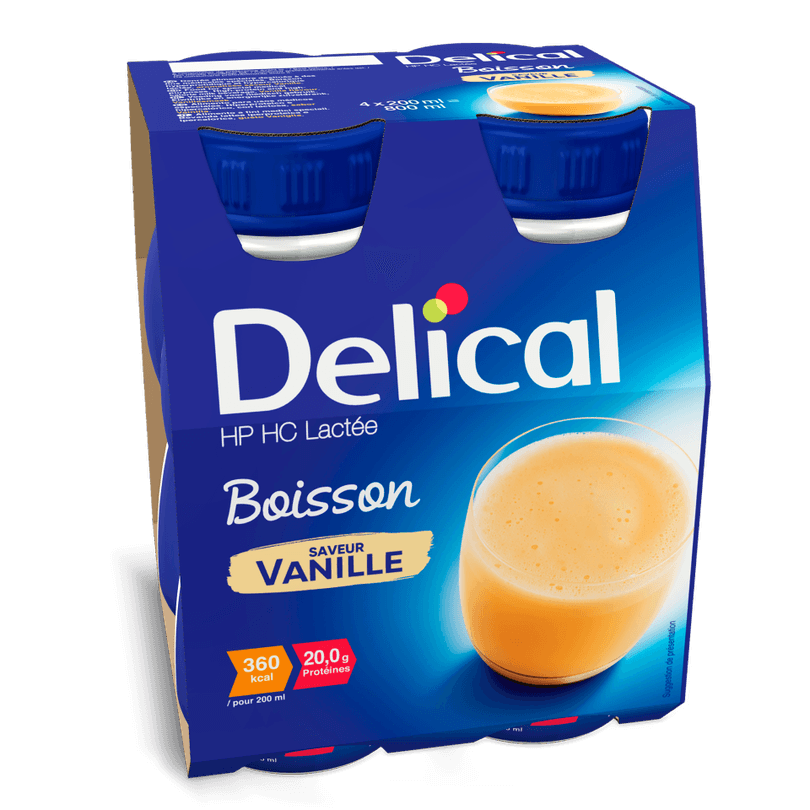 Delical Boisson Hp Hc Lactee Saveur Vanille 4 X 200ml