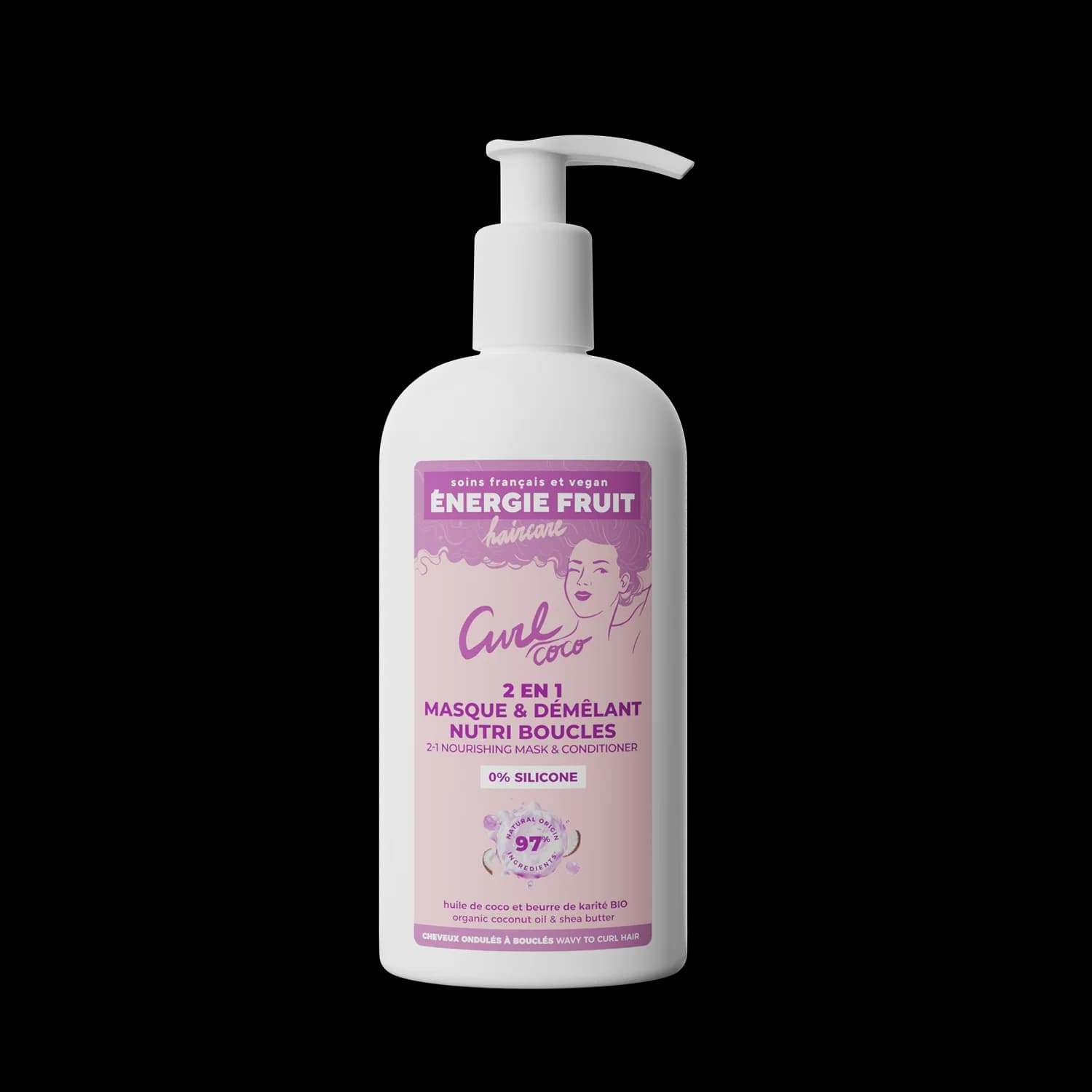 Energie Fruit 2en1 Masque Demelant Nourrissant A L'huile De Coco Et Beurre De Karite 300ml