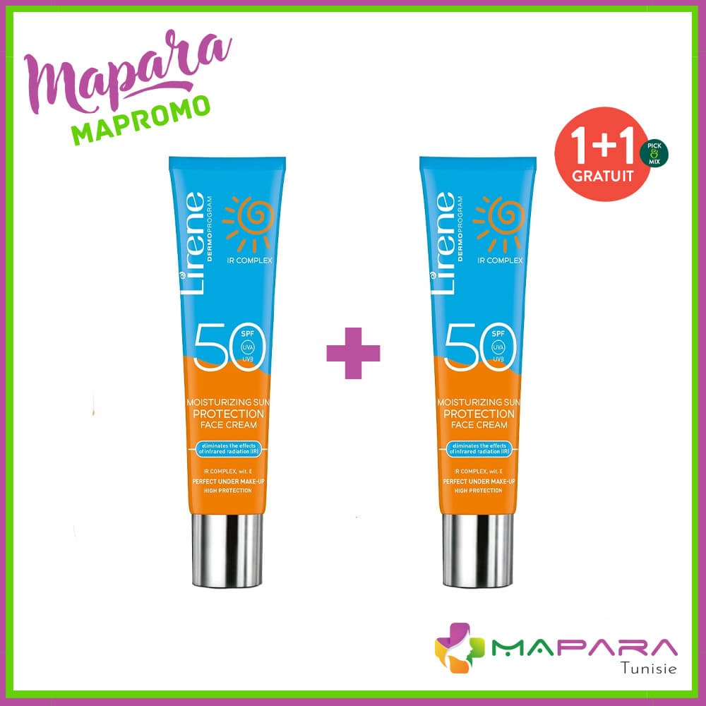 Lirene Ecran Solaire Visage Invisible Spf50+ 40ml A La Vitamine E + 2ᵉ Offert