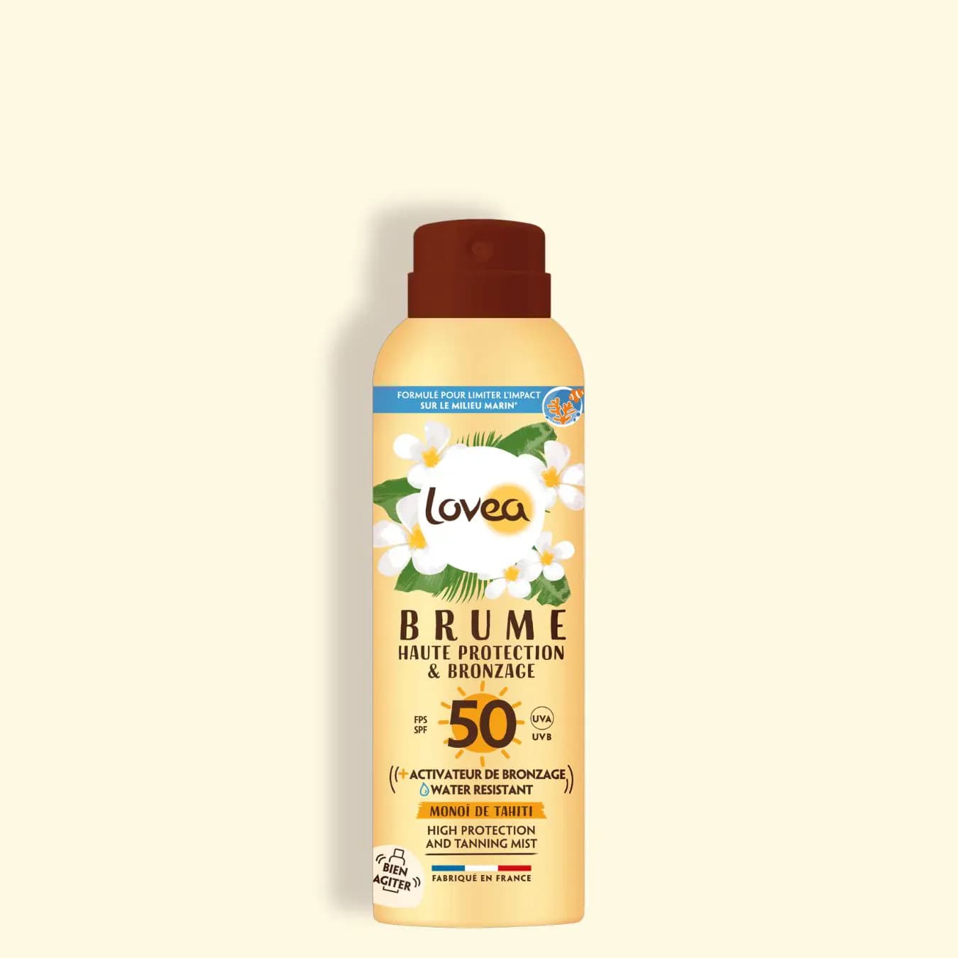 Lovea Brume Haute Protection Et Bronzage Monoi De Tahiti Spf50 150ml