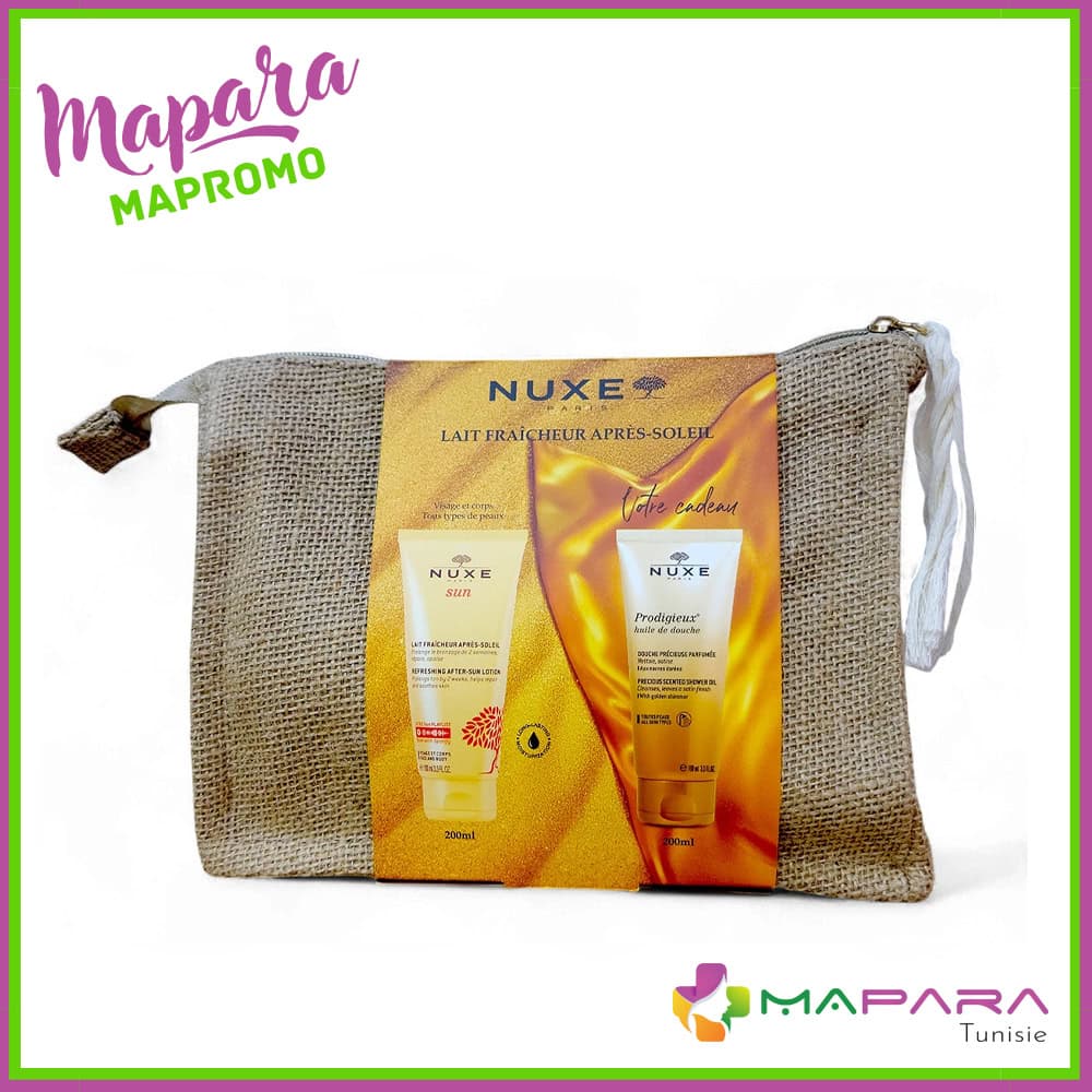 Nuxe Trousse Apres-soleil – Lait Fraicheur 200ml + Huile De Douche Prodigieuse 200ml Offerte