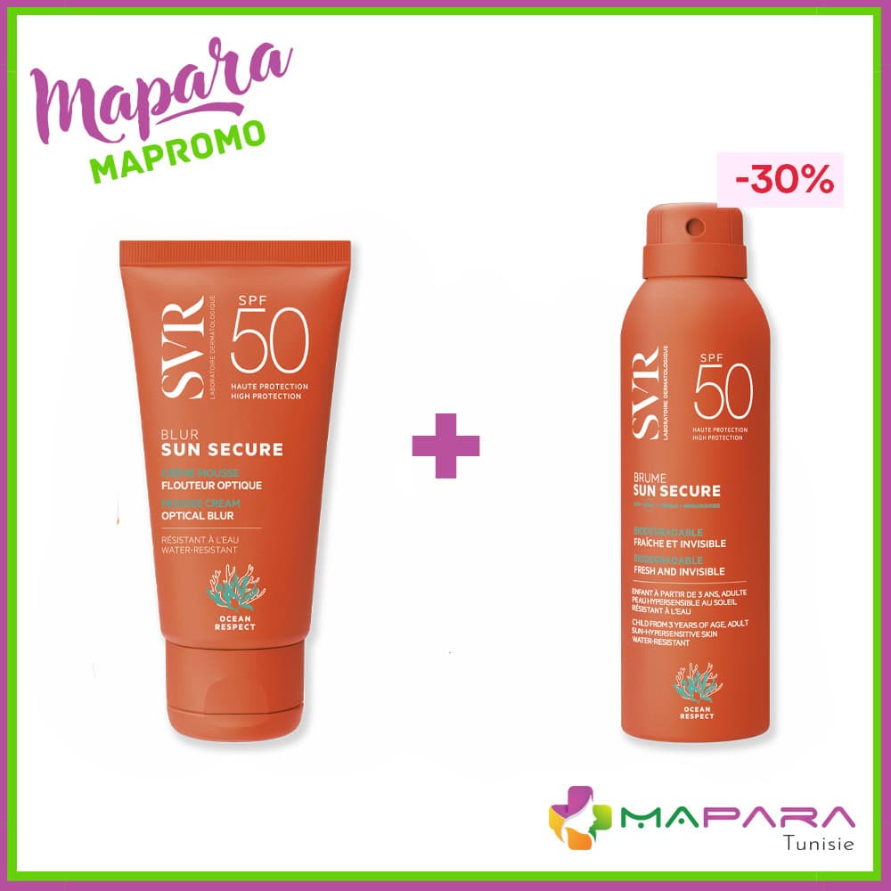 SVR Sun Secure Blur Spf50+ 50ml + Brume Spf50+ 200ml (-30%)