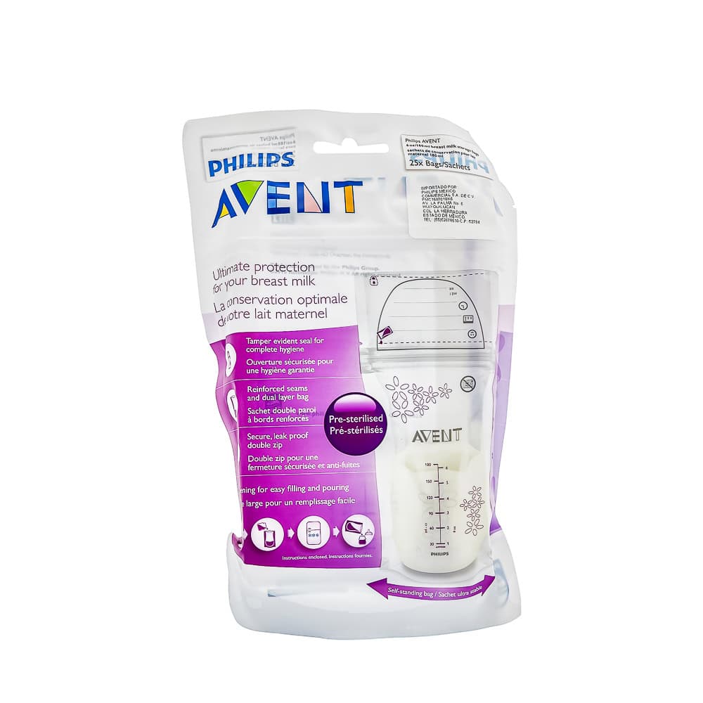 Avent Sachets De Conservation Pour Lait Maternel X 25