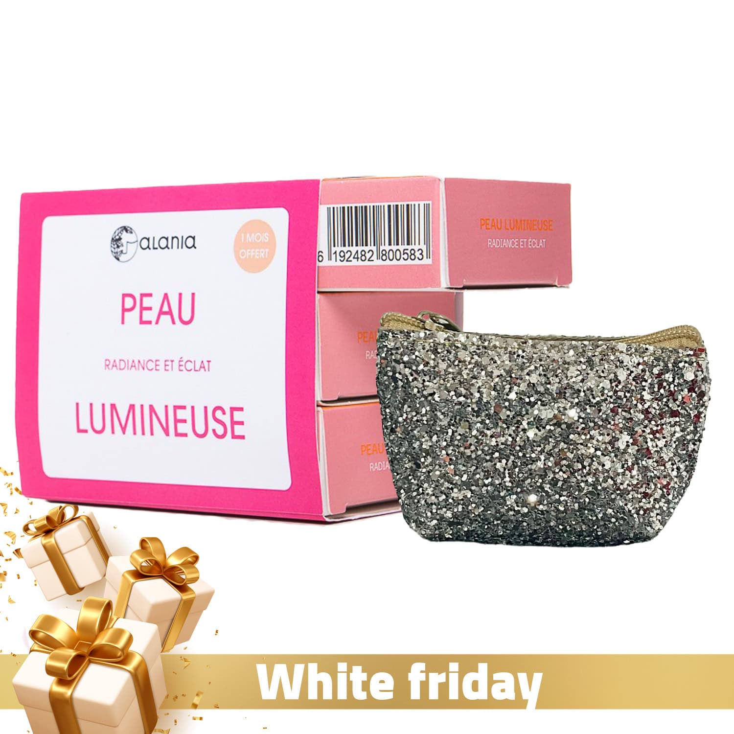 Alania Peau Lumineuse Radiance Et Eclat 30 Gelules 3 Boites 3eme Offert + Trousse