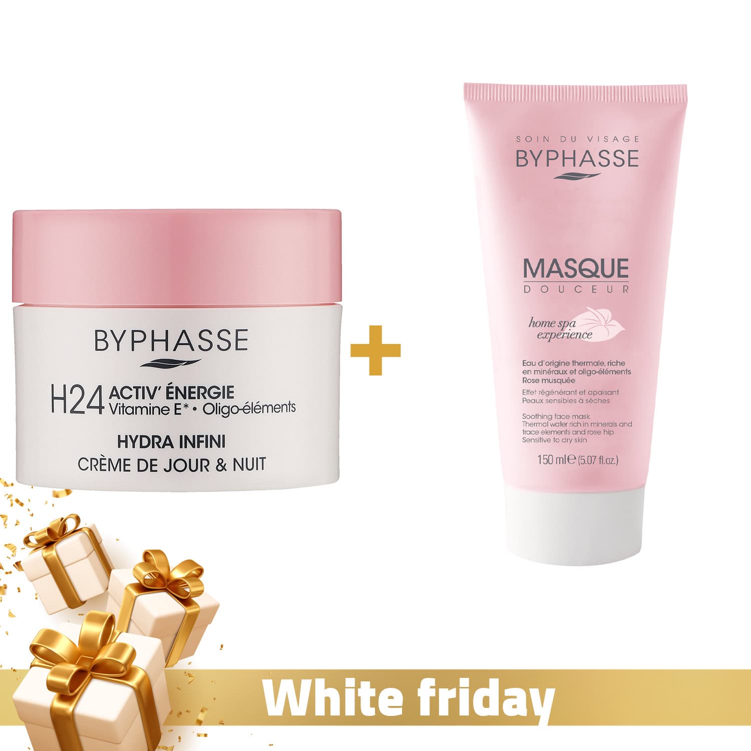 Byphasse Creme H24 Hydra'confort Achetee = Masque Douceur Home Spa 150ml Offert