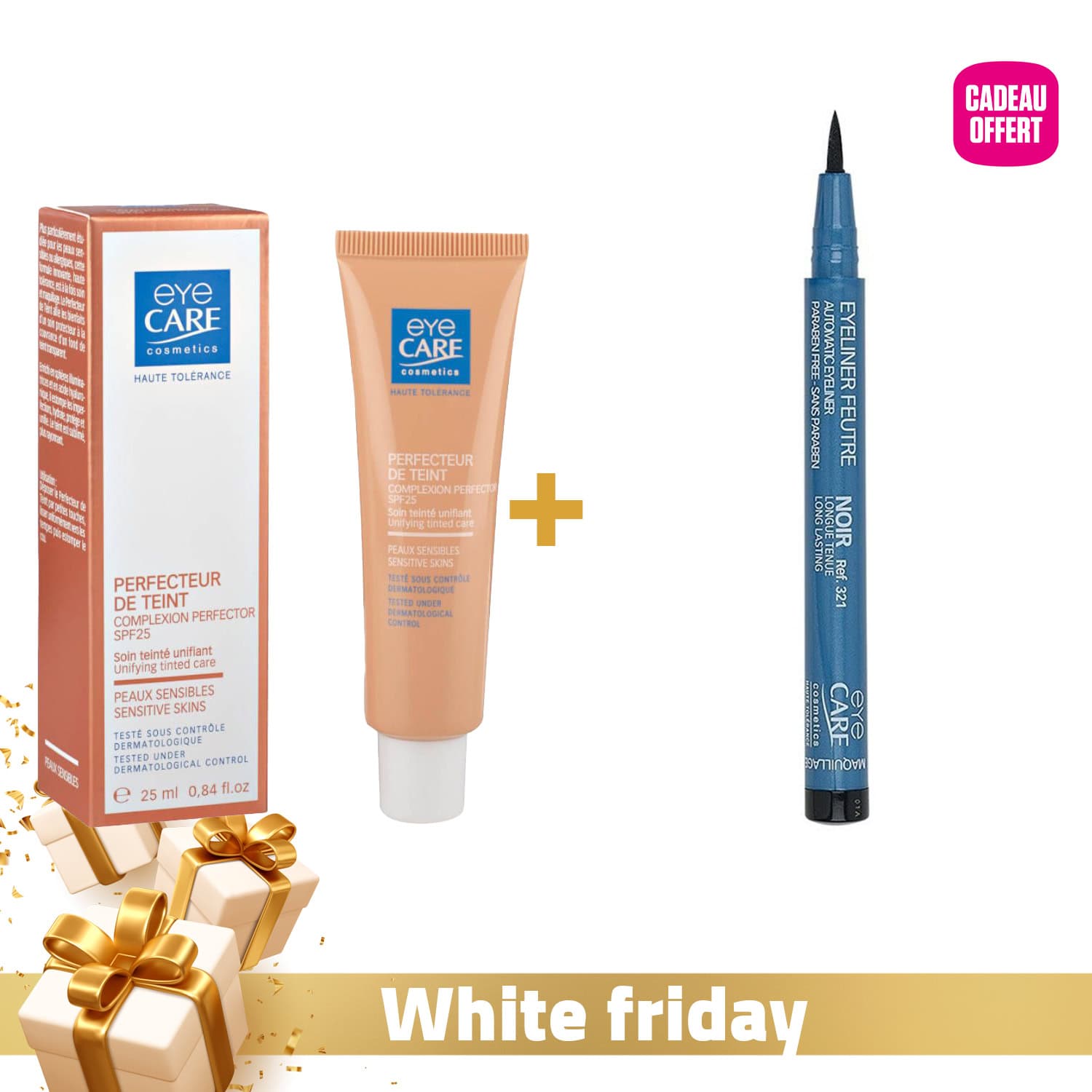 Eye Care Fond De Teint Creme Spf25 Beige Clair 26g + Eye Care Eyeliner Feutre Noir 0,8ml (offert)