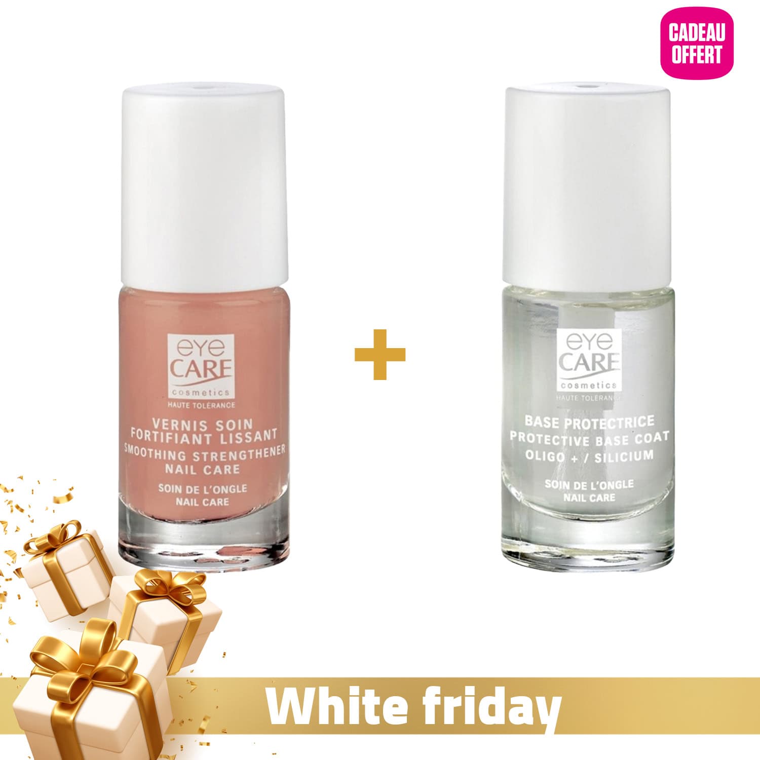 Eye Care Vernis Soin Fortifiant Lissant 8ml + Base Protectrice 8ml (offerte)