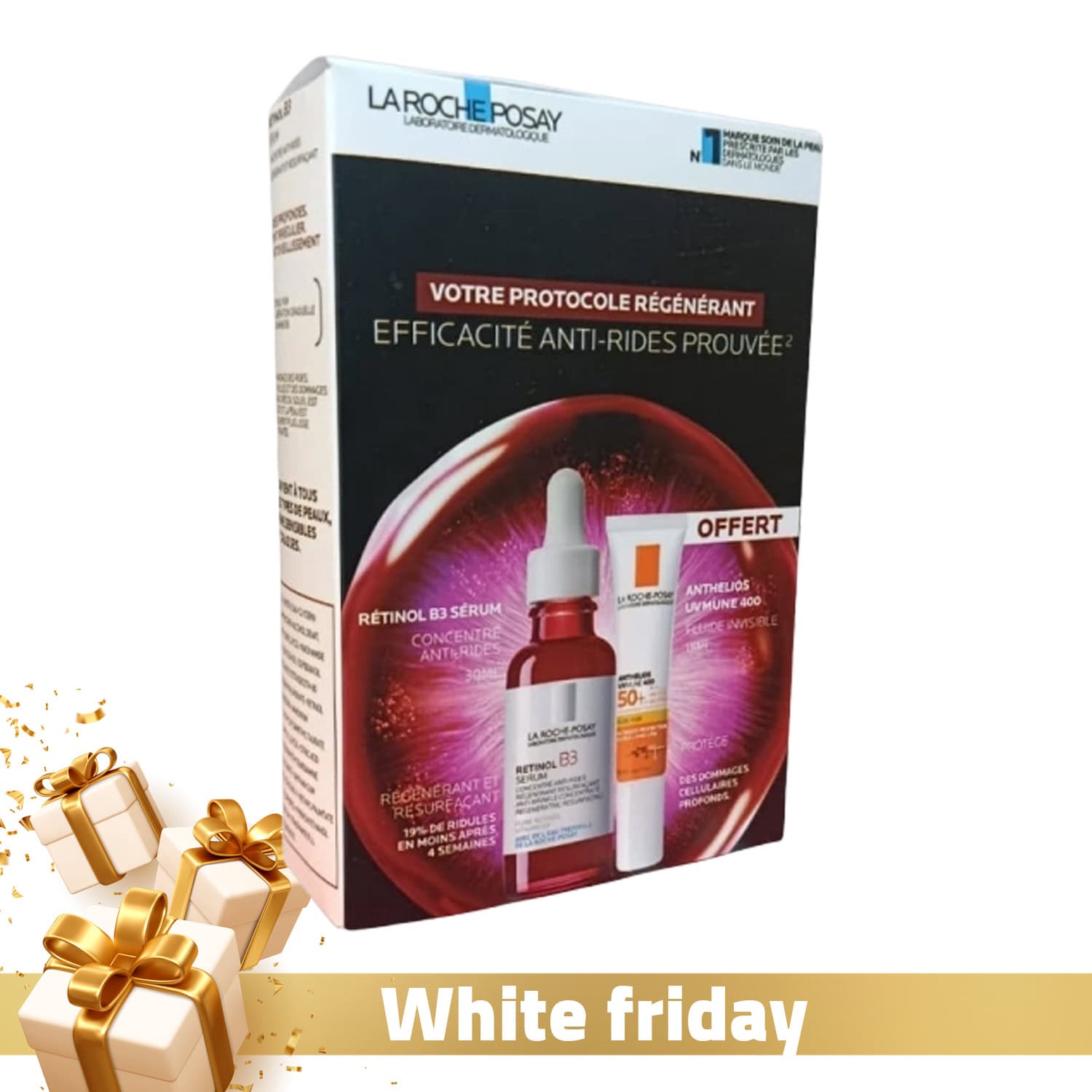 La Roche-posay Coffret Votre Protocole Regenerant — Serum Retinol B3 30ml + Fluide Invisible Anthelios Uvmune 400 Spf50+ 15ml