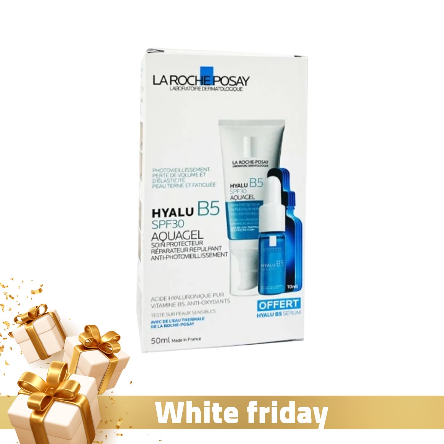 La Roche-posay Hyalu B5 Aquagel Spf30 50ml + Hyalu B5 Serum 10ml Offert