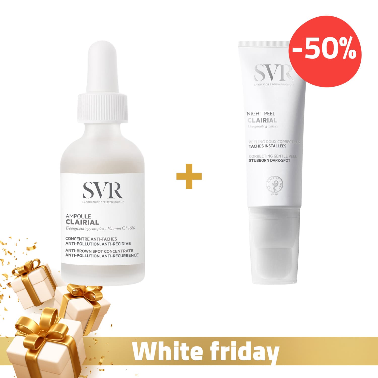 SVR Clairial Ampoule Concentre Anti-taches + Clairial Night Peel (-50%)