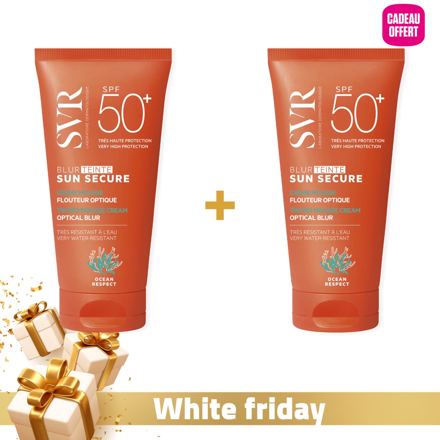 SVR Sun Secure Blur Mousse Teintee Spf50+ 50ml + 2eme Mousse Teintee Spf50+ Offerte