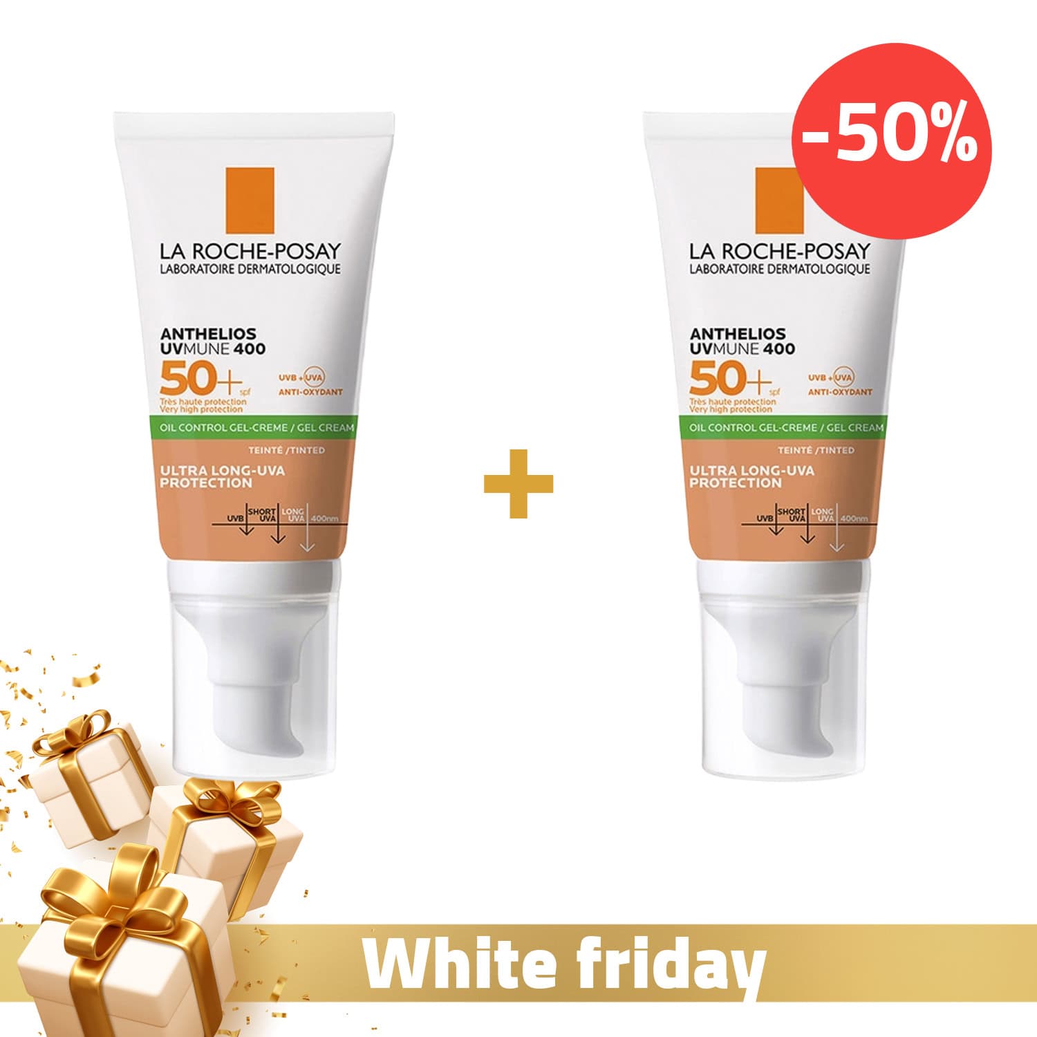 La Roche Posay Uvmune 400 Oil Control Gel-creme Teinte Spf50+ (le 2eme A -50%)