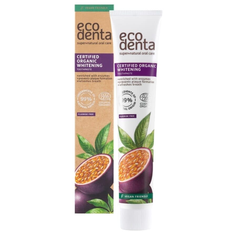 Ecodenta Dentifrice Blanchissant Bio Certifie Au Fruit De La Passion Avec Enzymes 75ml