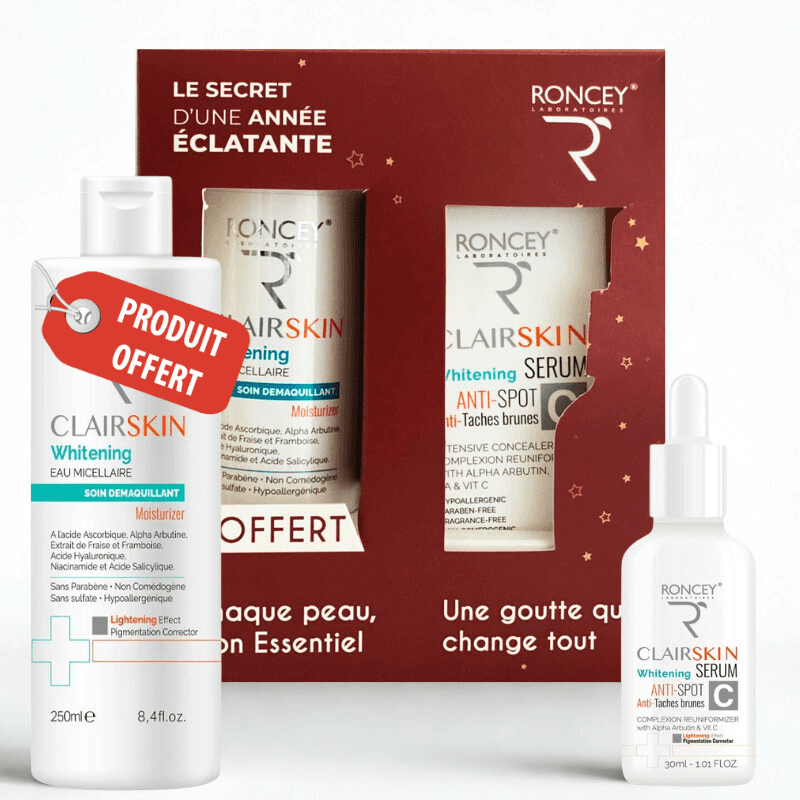 Roncey Coffret Clairskin Serum Eclaircissant Anti Taches 30ml + Eau Micellaire Eclaircissant 250ml (offert)