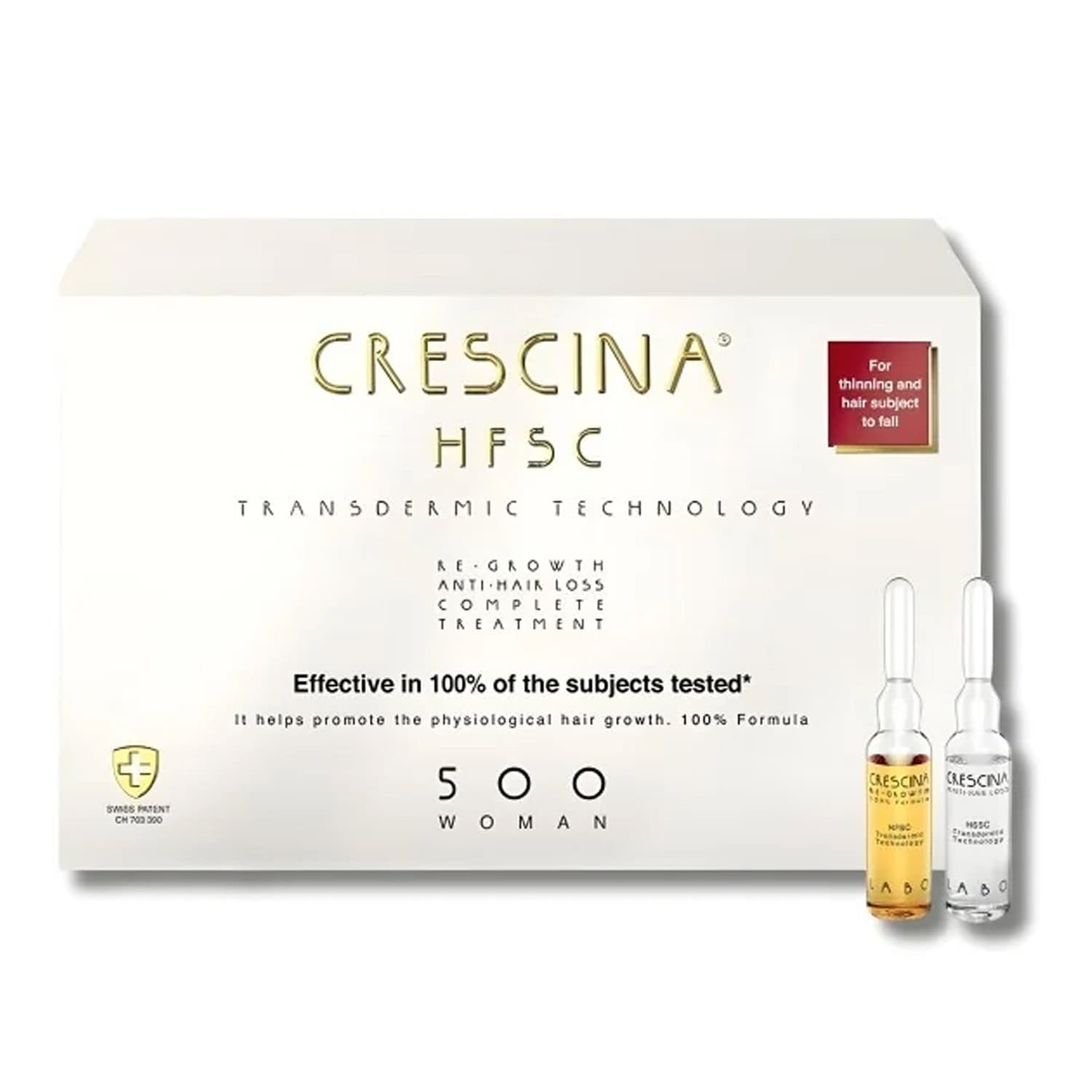 Crescina Ttt Complet (anti Chute + Repousse) 500 Femme 10 +10 Ampoules
