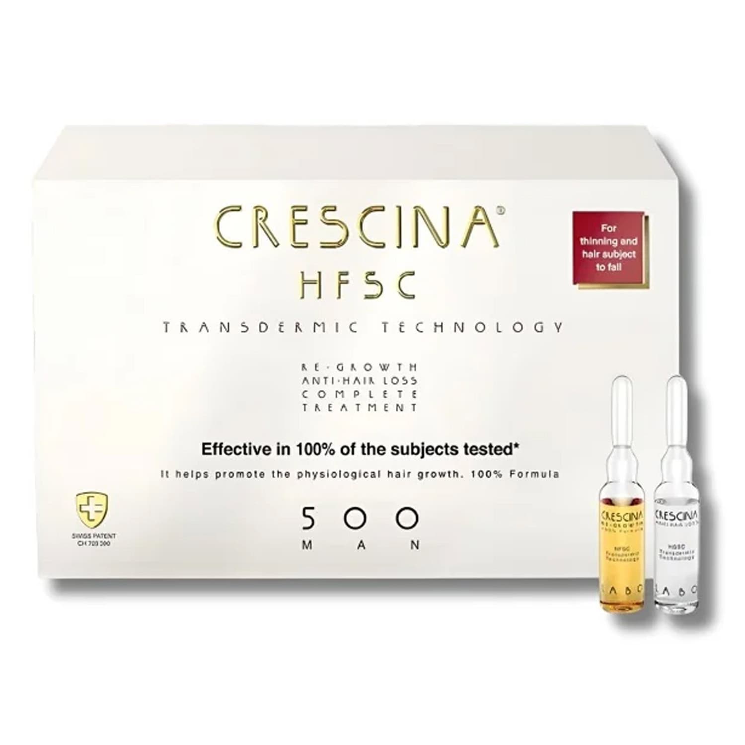 Crescina Ttt Complet (anti Chute + Repousse) 500 Homme 10 +10 Ampoules