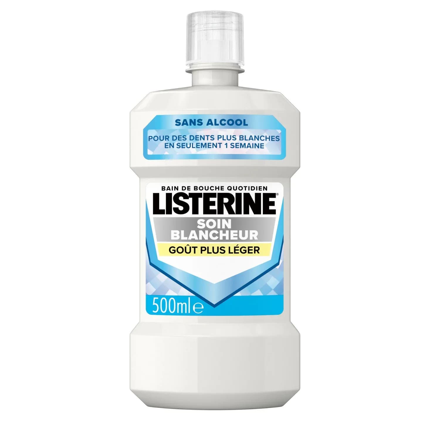 Listerine Bain De Bouche Soin Blancheur Gout Plus Leger 500ml
