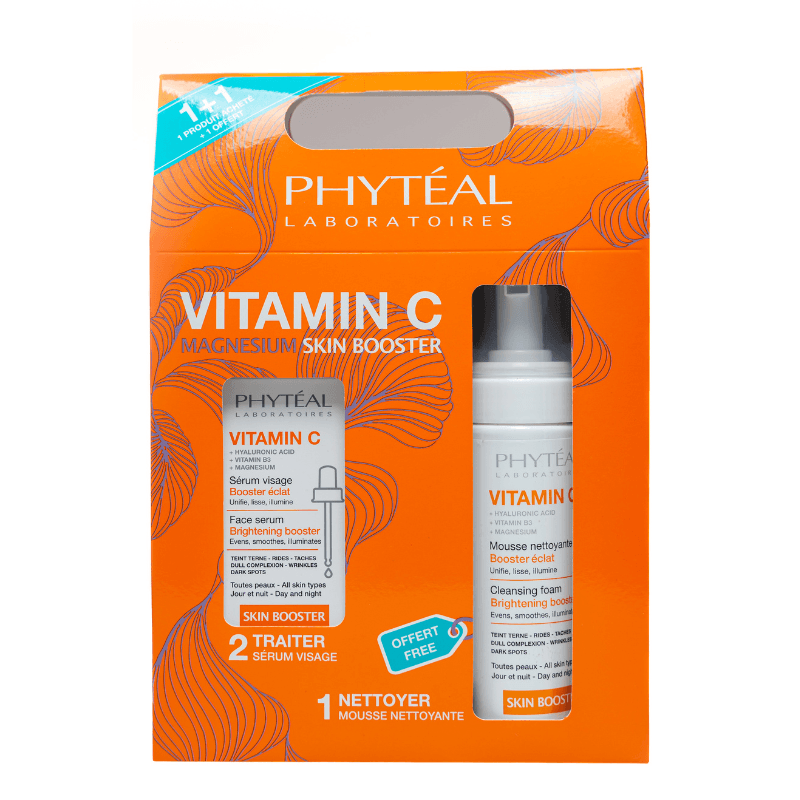 Phyteal Coffret Vitamine C Serum Visage 30ml + Vitamine C Mousse Nettoyante 200ml (offert)
