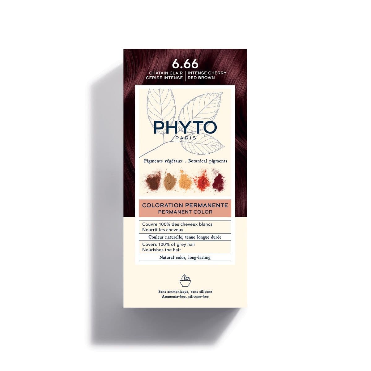 Phyto Couleur Coloration Permanente 6.66 Chatain Clair Cerise Intense