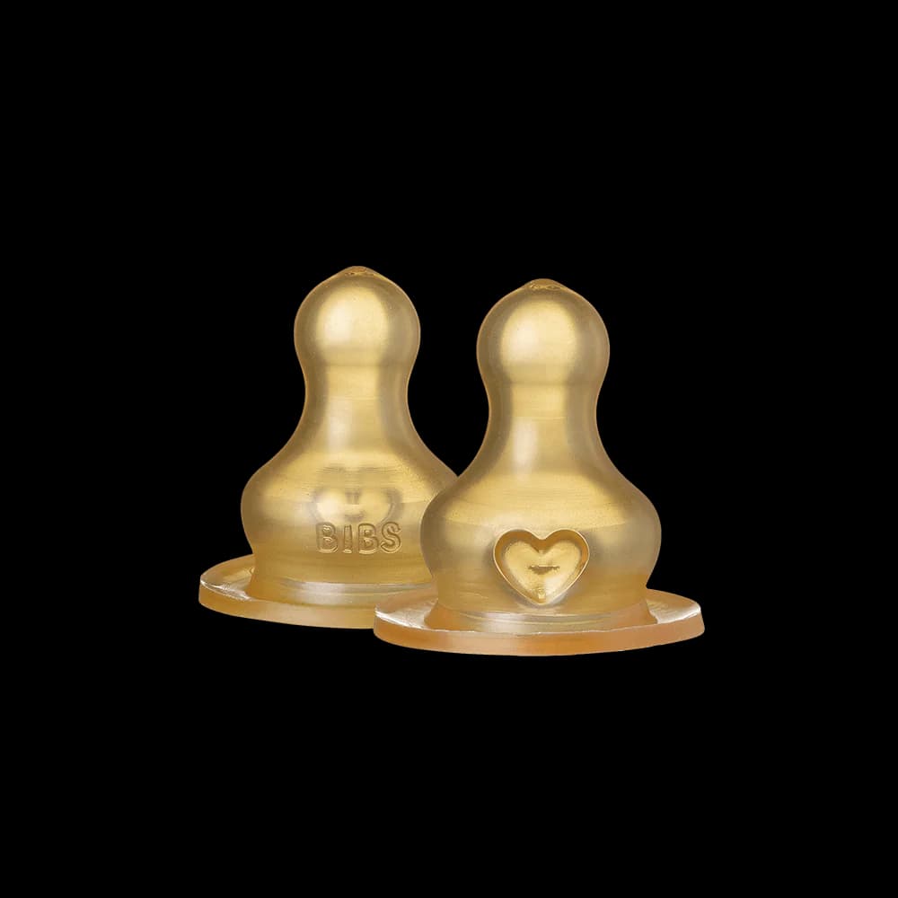 Bibs 2 Tetines De Biberon En Latex Debit Lent