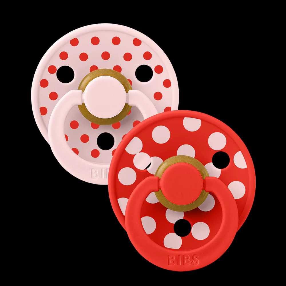 Bibs Studio Colour 2 Sucettes Taille 1 Polka Blossom Candy Apple 0 A 6 Mois