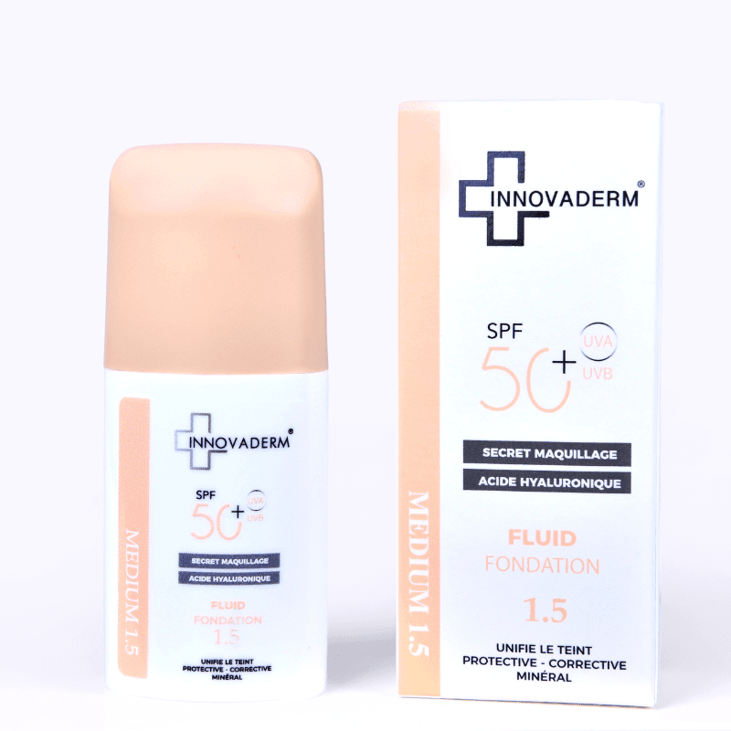 Innovaderm Fond De Teint Fluid Mineral Medium 1.5 Spf50+ 30ml