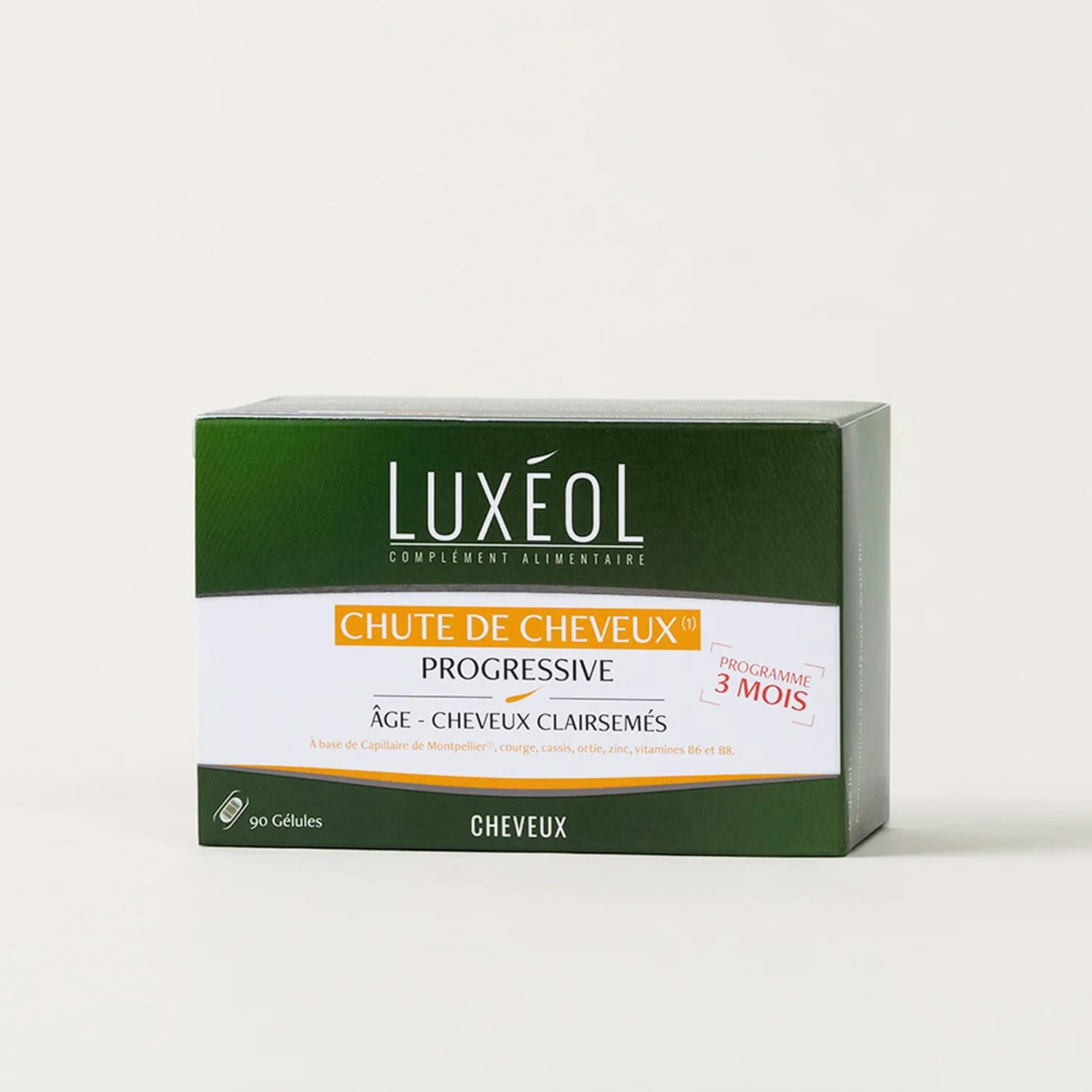 Luxeol Chute De Cheveux Progressive 3 Mois 90 Gelules