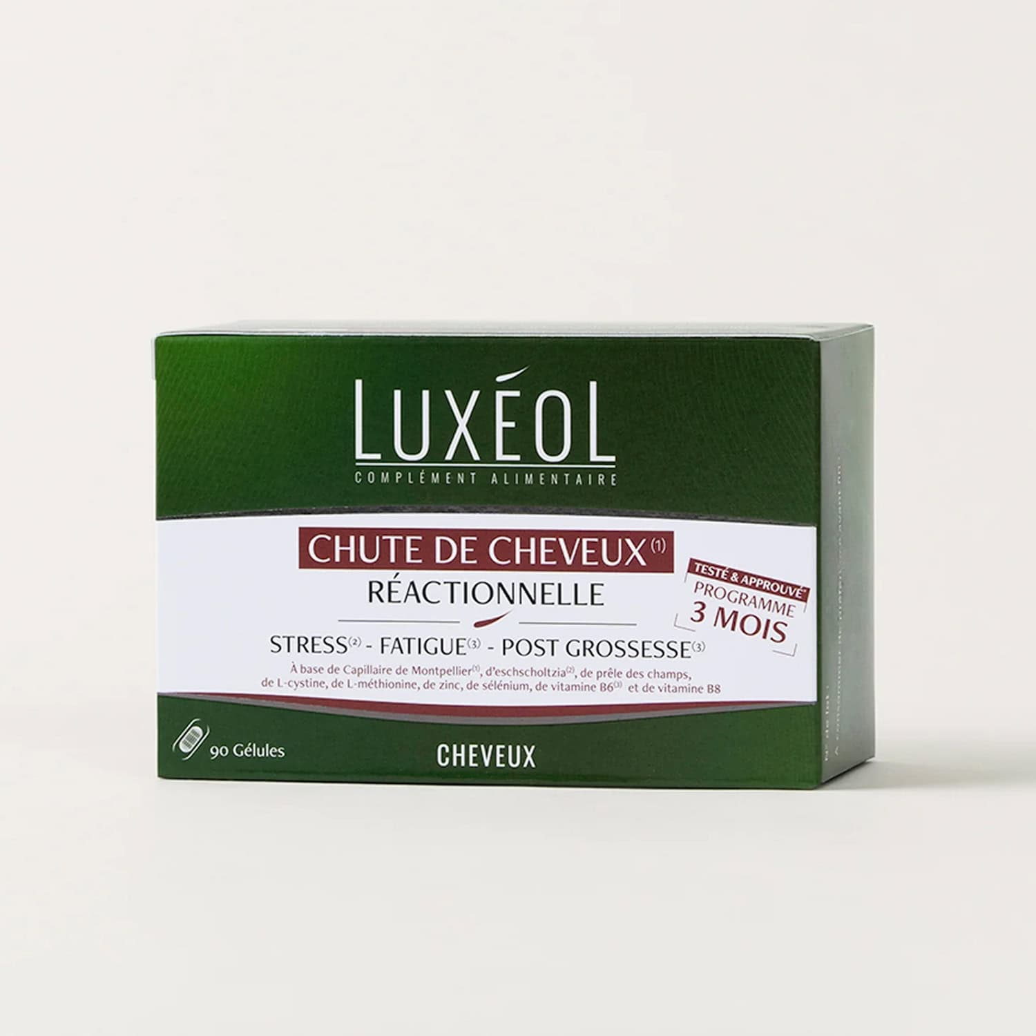 Luxeol Chute De Cheveux Reactionnelle 90 Gelules