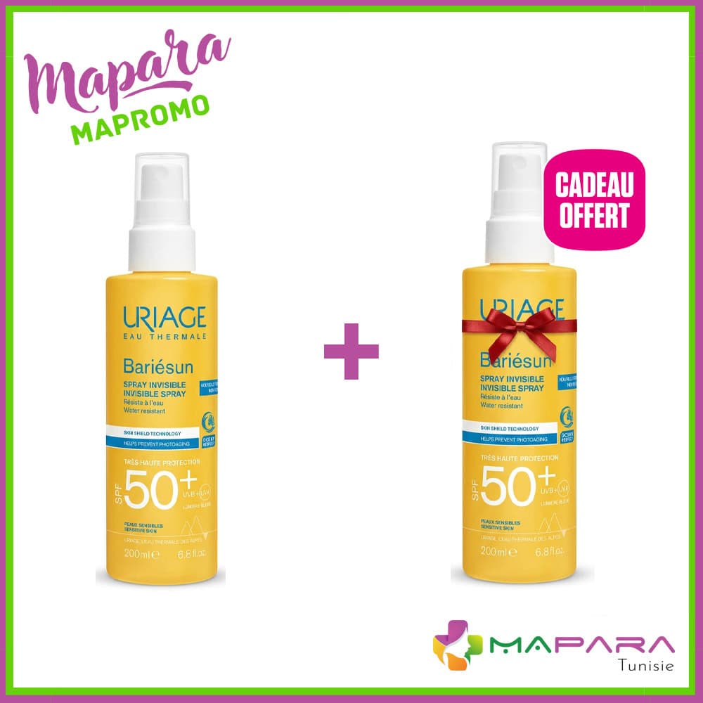 Uriage Bariesun Spray Invisible Spf50+ Non Parfume 200ml Offre 1+1 Offert