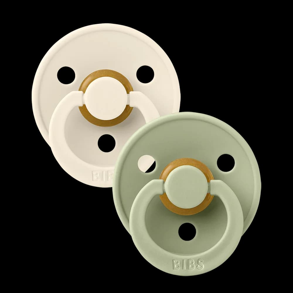 Bibs Colour 2 Sucettes Taille 1 Ivory Sage 0 A 6 Mois