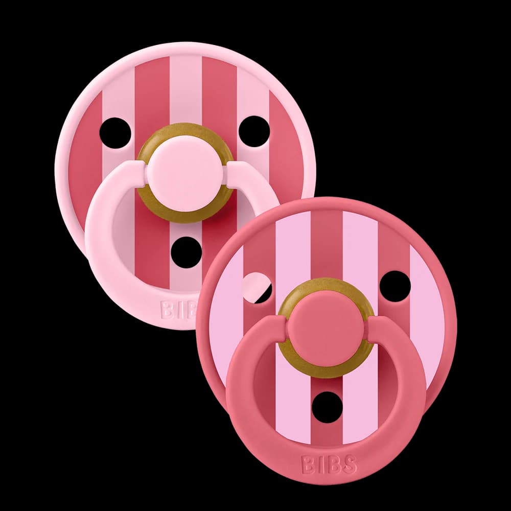 Bibs Studio Colour 2 Sucettes Taille 2 Baby Pink – Coral Mix 6 A 18 Mois