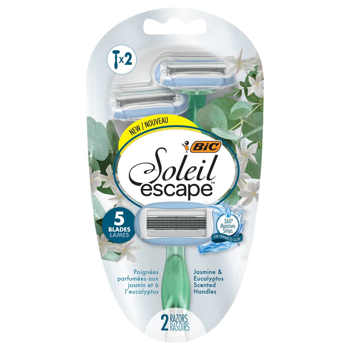 Bic Soleil Escape Jasmin Rasoirs Femme 2 Pieces