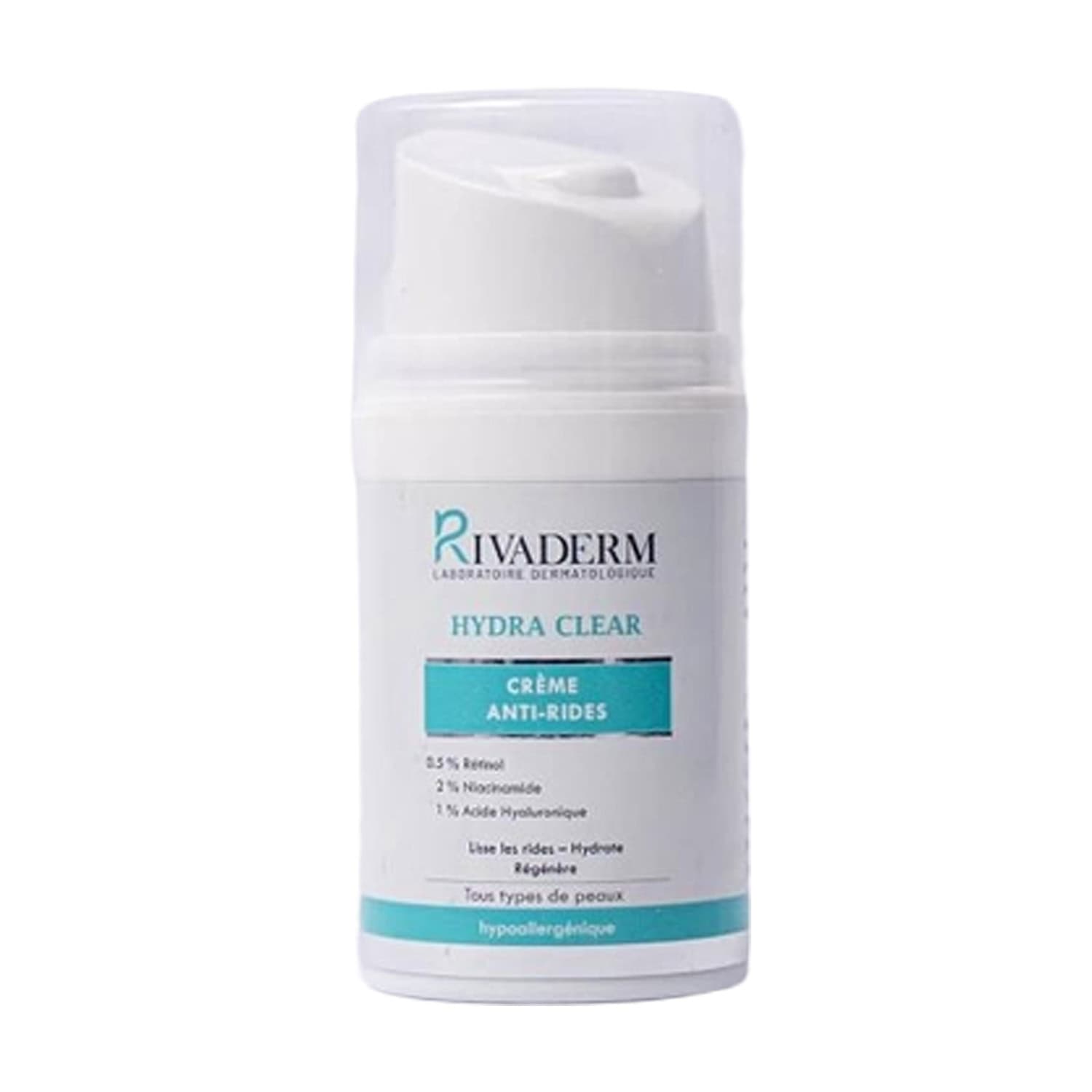 Rivaderm Hydra Clear Creme Hydratante Anti-rides 50 Gr