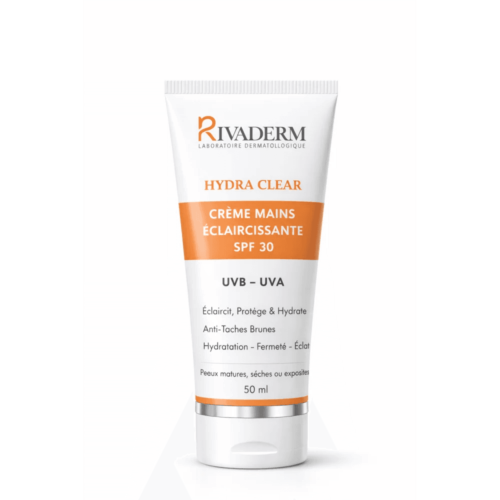 Rivaderm Hydra Clear Creme Mains Eclaircissante Spf30 50ml
