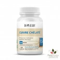 Bioherbs Cuivre Chelate 30 Gelules