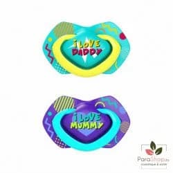 Canpol Babies 2 Sucette Universelle 6-18M Neon Love Bleu - 22/653