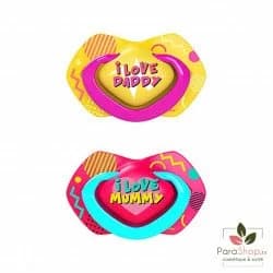 Canpol Babies 2 Sucette Universelle 0-6M Neon Love Rose - 22/652