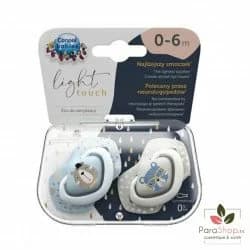 Canpol Babies 2 Sucettes Universelle 0-6M Bonjour Paris - Bleu - 22/647