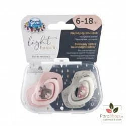 Canpol Babies 2 Sucettes Universelle 6-18M Bonjour Paris - Rose - 22/648